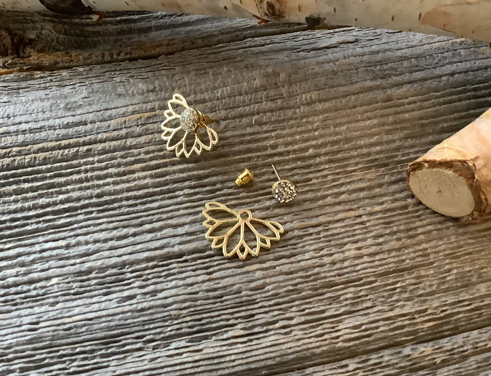 Earrings, gold or silver bar dangle earrings