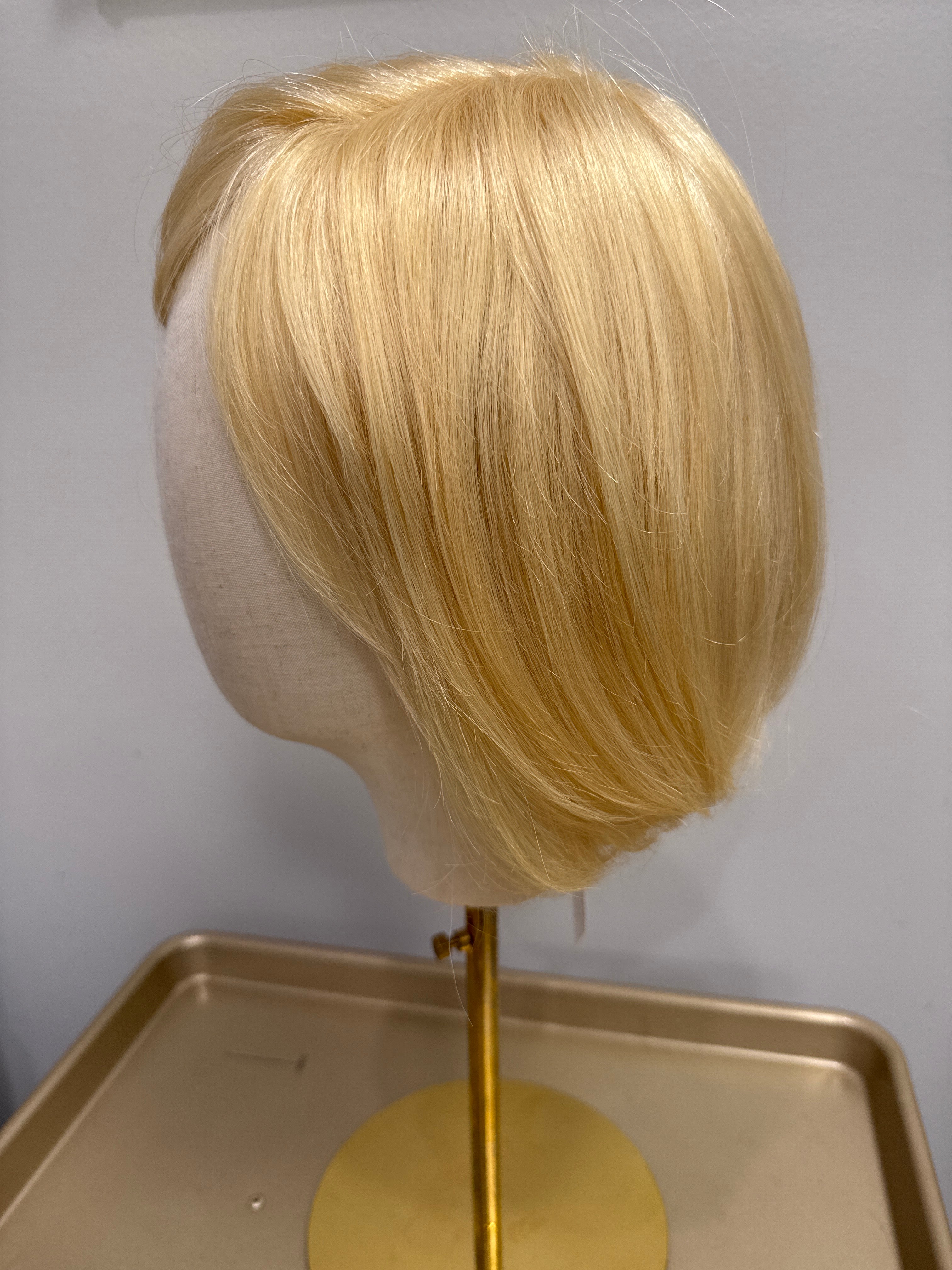 Proper Light Blonde Chin Length Bob