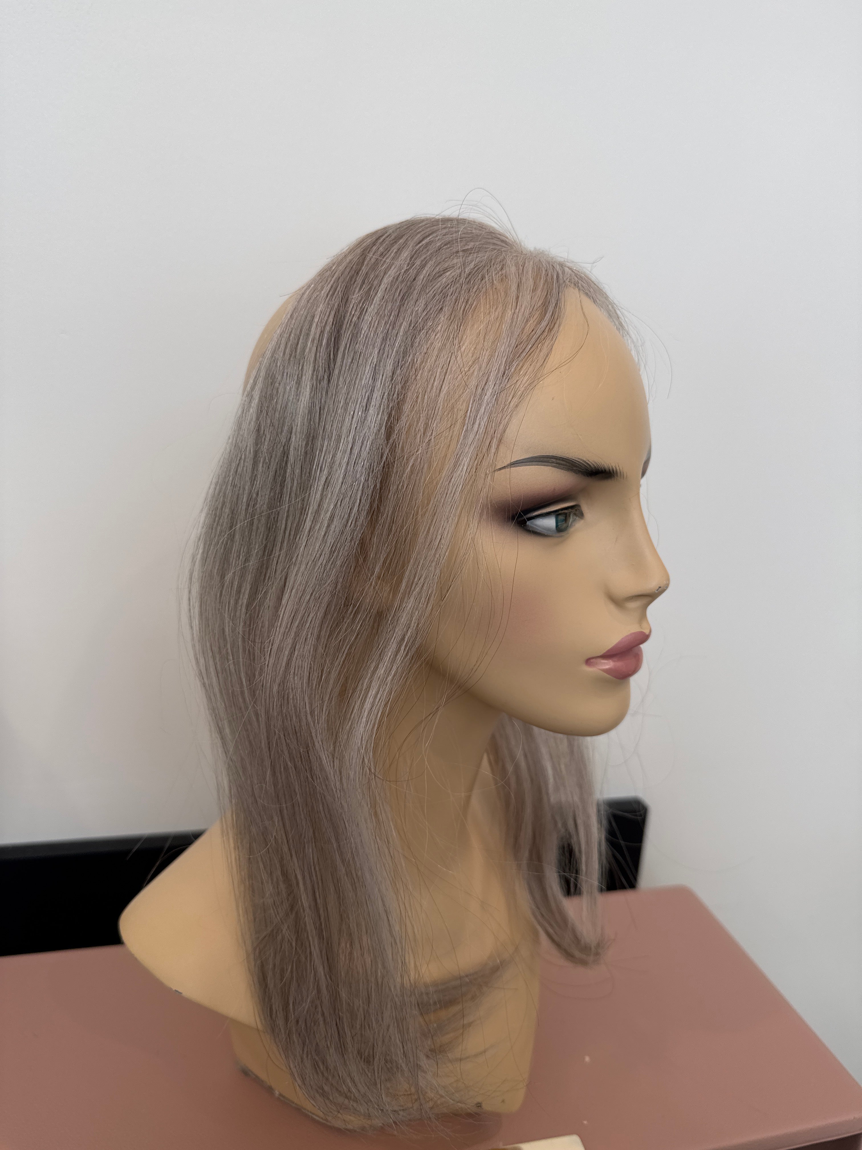 FRONTAL HALO HAIRPIECE 14" G80- Moonstone Grey