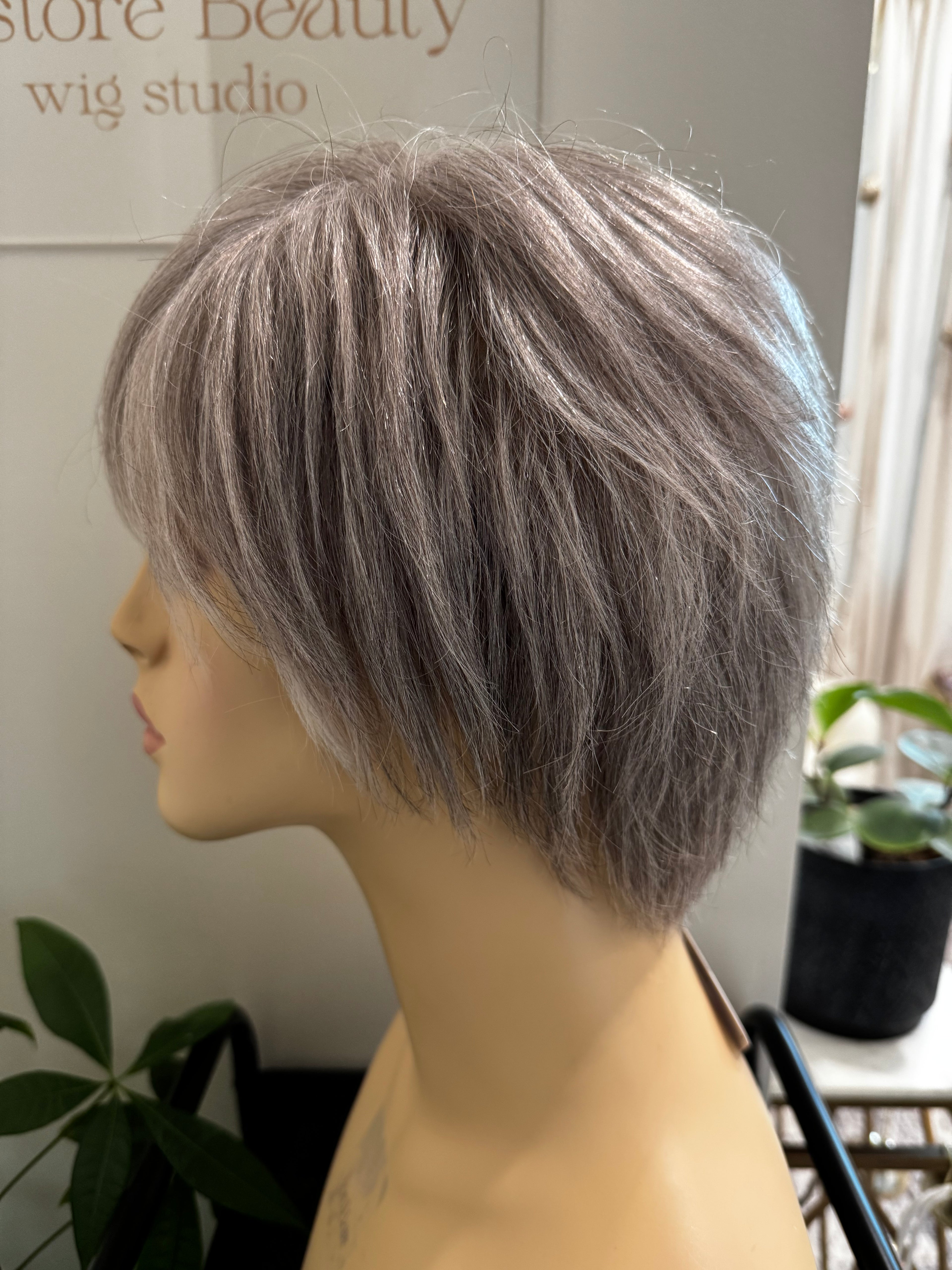 JANET SHORT LACE FRONT WIG SILVER FOX G50