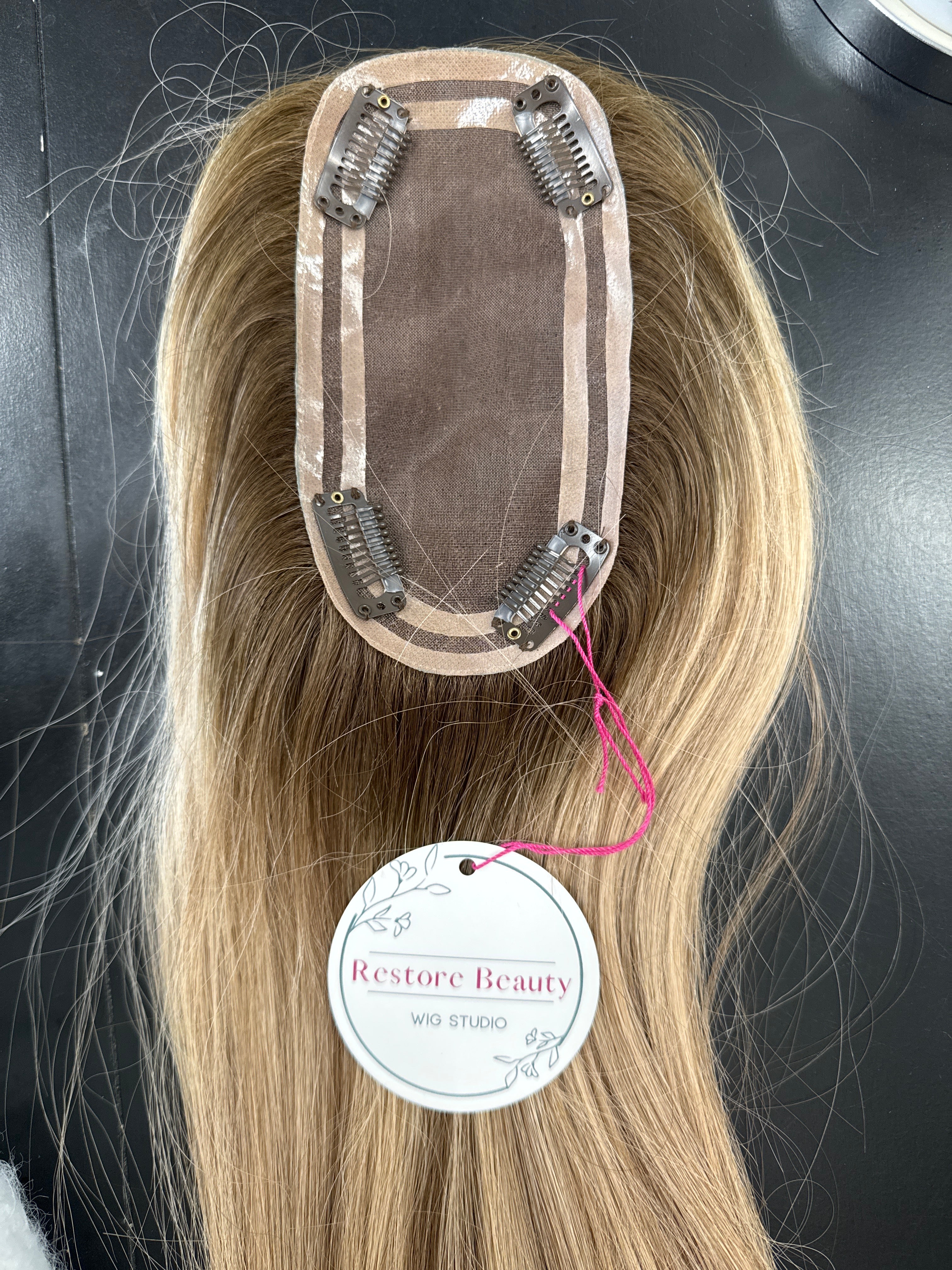 3x6 Mono Topper Human Hair Topper 16"