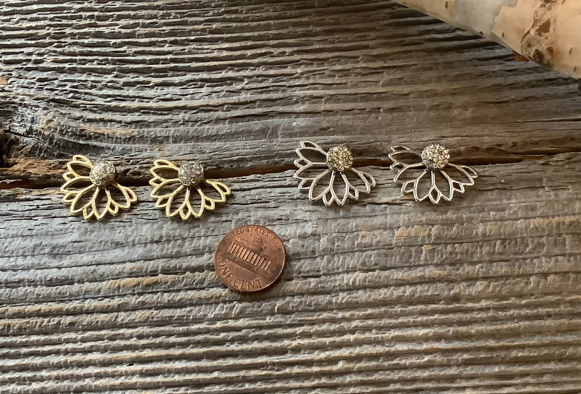 Earrings, gold or silver bar dangle earrings