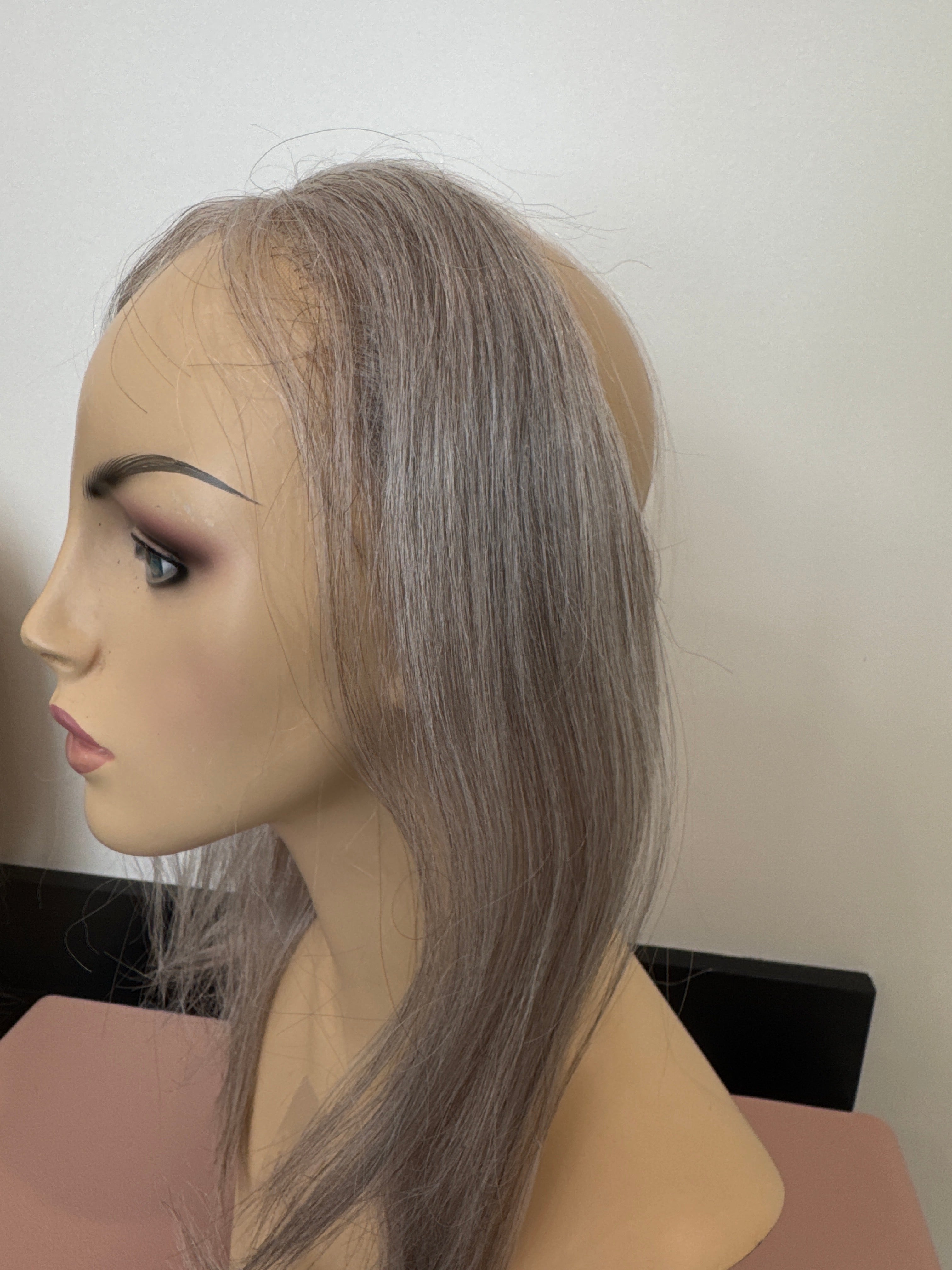 FRONTAL HALO HAIRPIECE 14" G80- Moonstone Grey