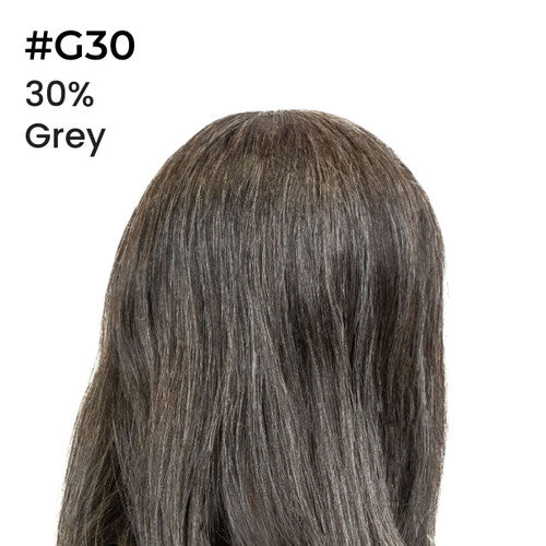 5x7 Oval Mono Silk Topper 14” Chinese Remy Hair