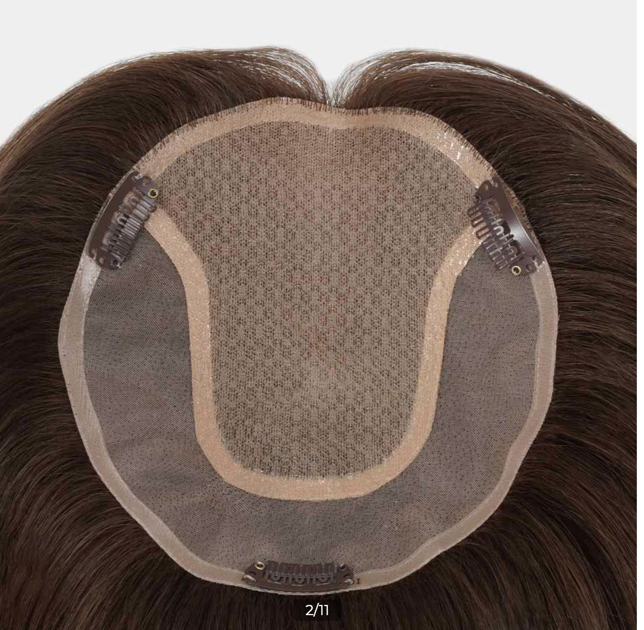 Opal Silk base topper Mongolian Hair 14" Ash Blonde