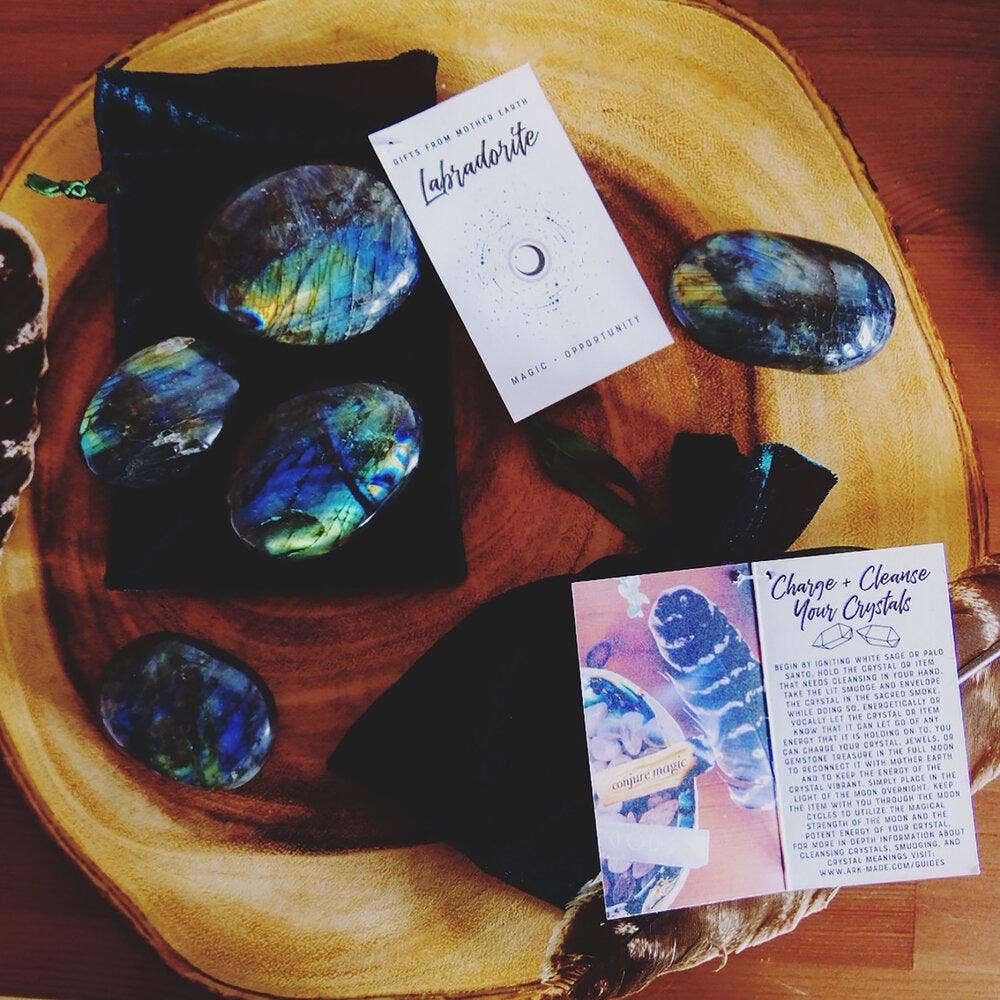Labradorite Palmstone Crystal