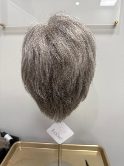 JANET SHORT LACE FRONT WIG SILVER FOX G50