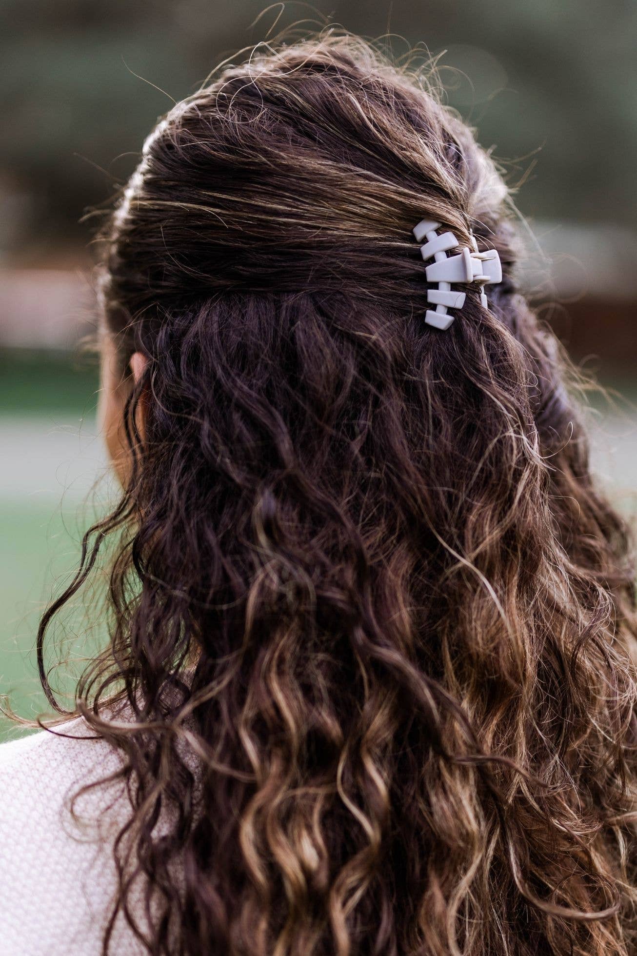 Classic Hair Clip | Tiny | Silver Flames