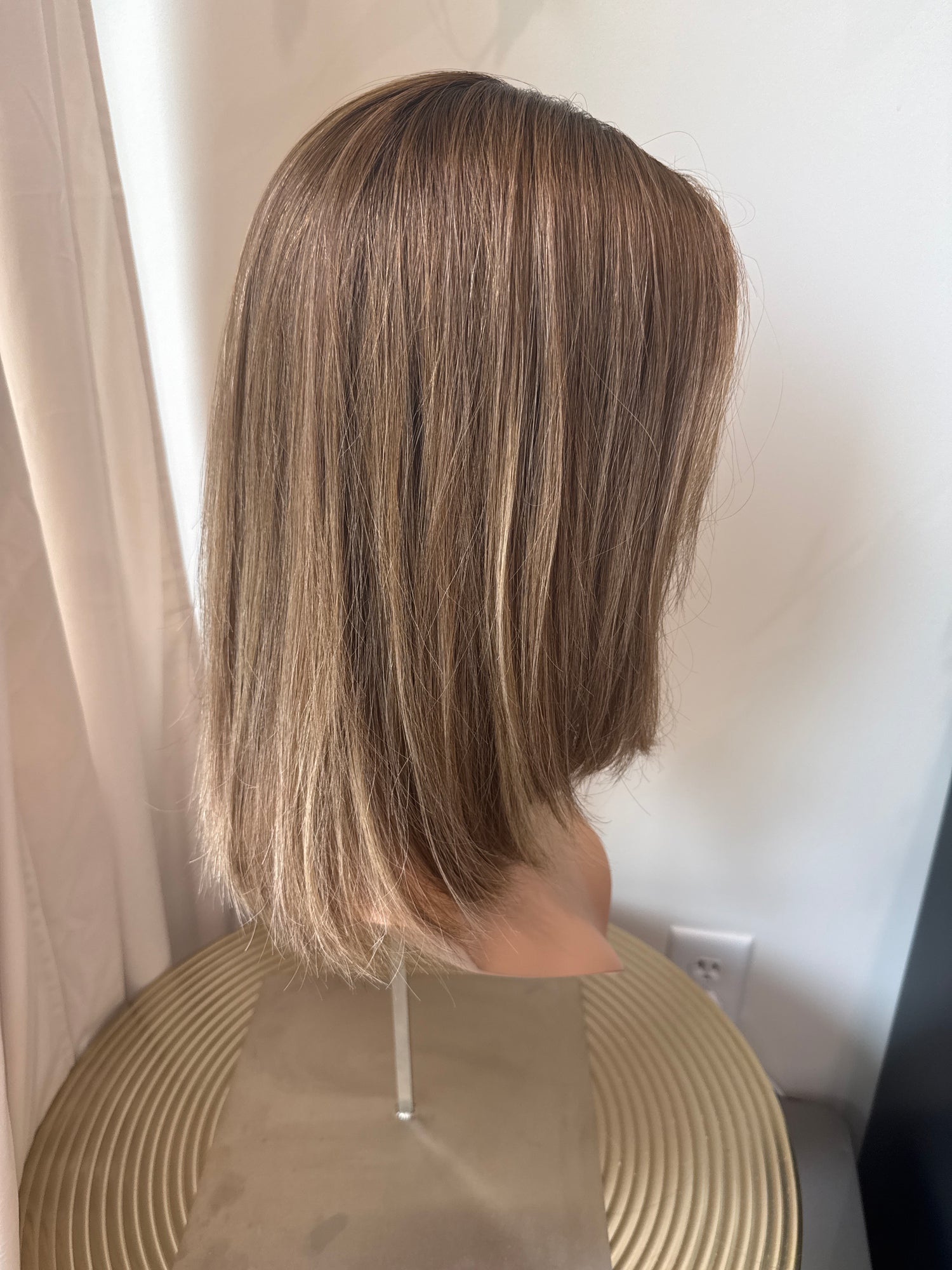 Penelope Silk top small light brown with highlights