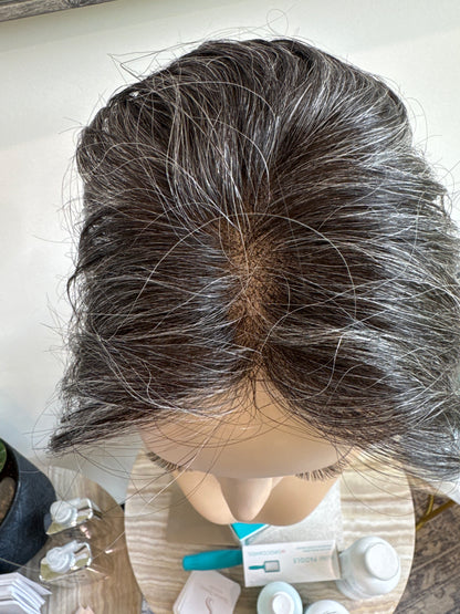Mono Lace topper 3x5 6" Silver Fox G50