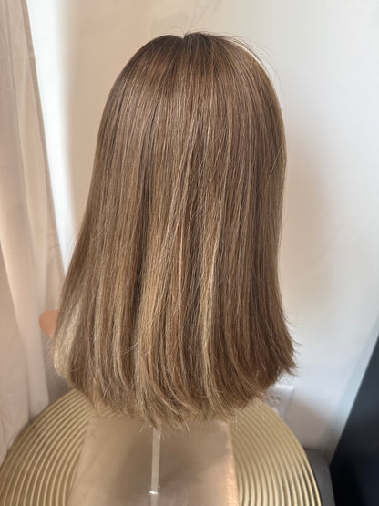 Penelope Silk top small light brown with highlights