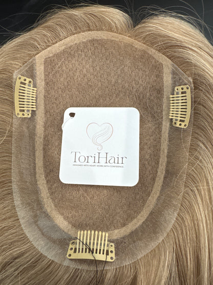 6x8 Silk Base Topper Beige Blonde 18/22