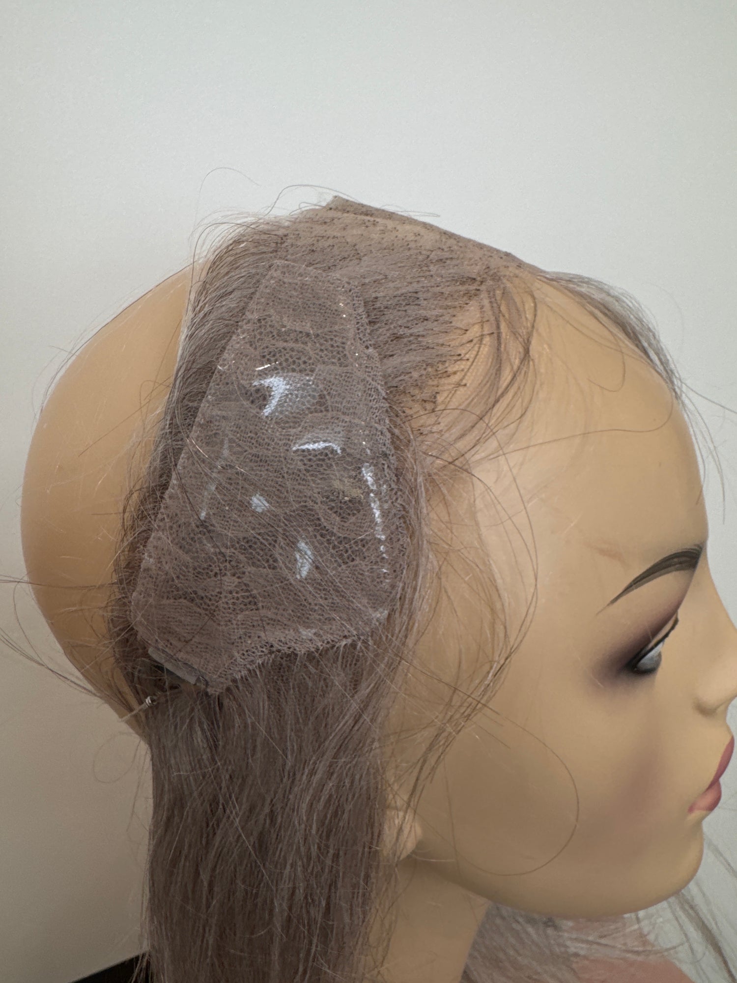 FRONTAL HALO HAIRPIECE 14&quot; G80- Moonstone Grey