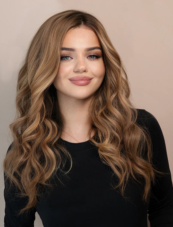 Sample Long Wavy Human Wig - 24”