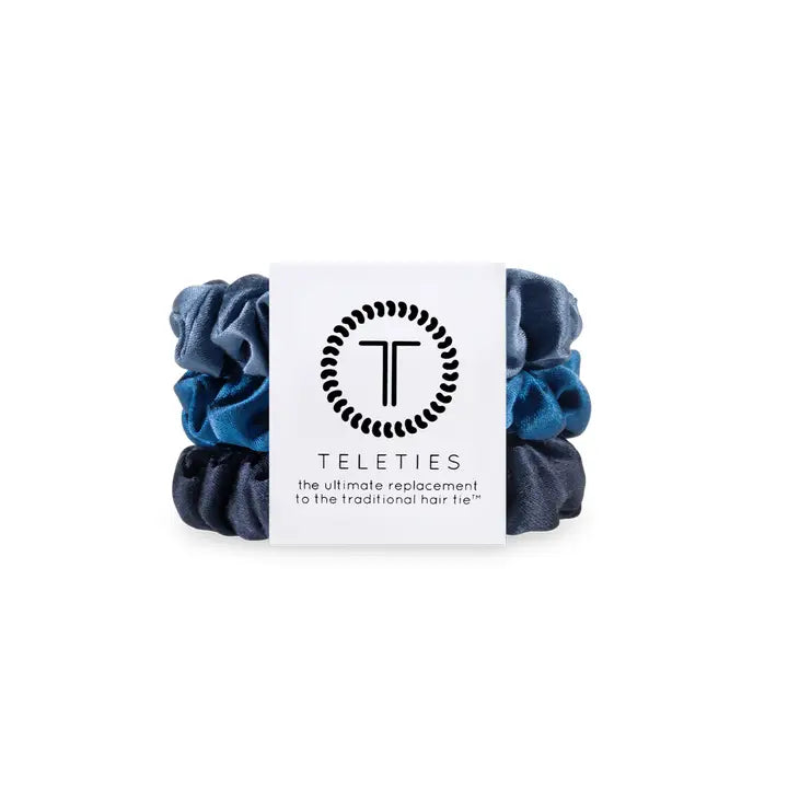 Silk Hair Scrunchie Small Midnight rain